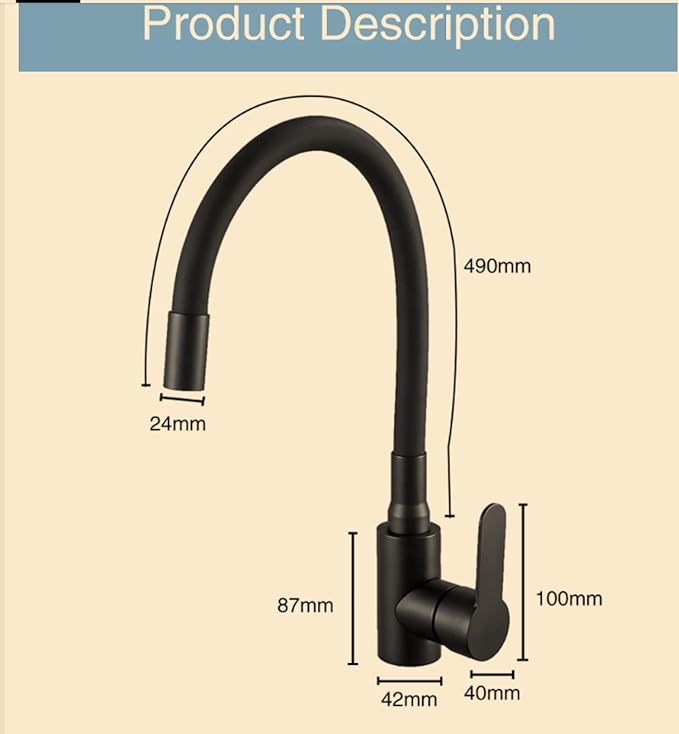 Kitchen Taps Black Black Kitchen Faucet Stainless Steel Hot Cold Water Mixer Tap