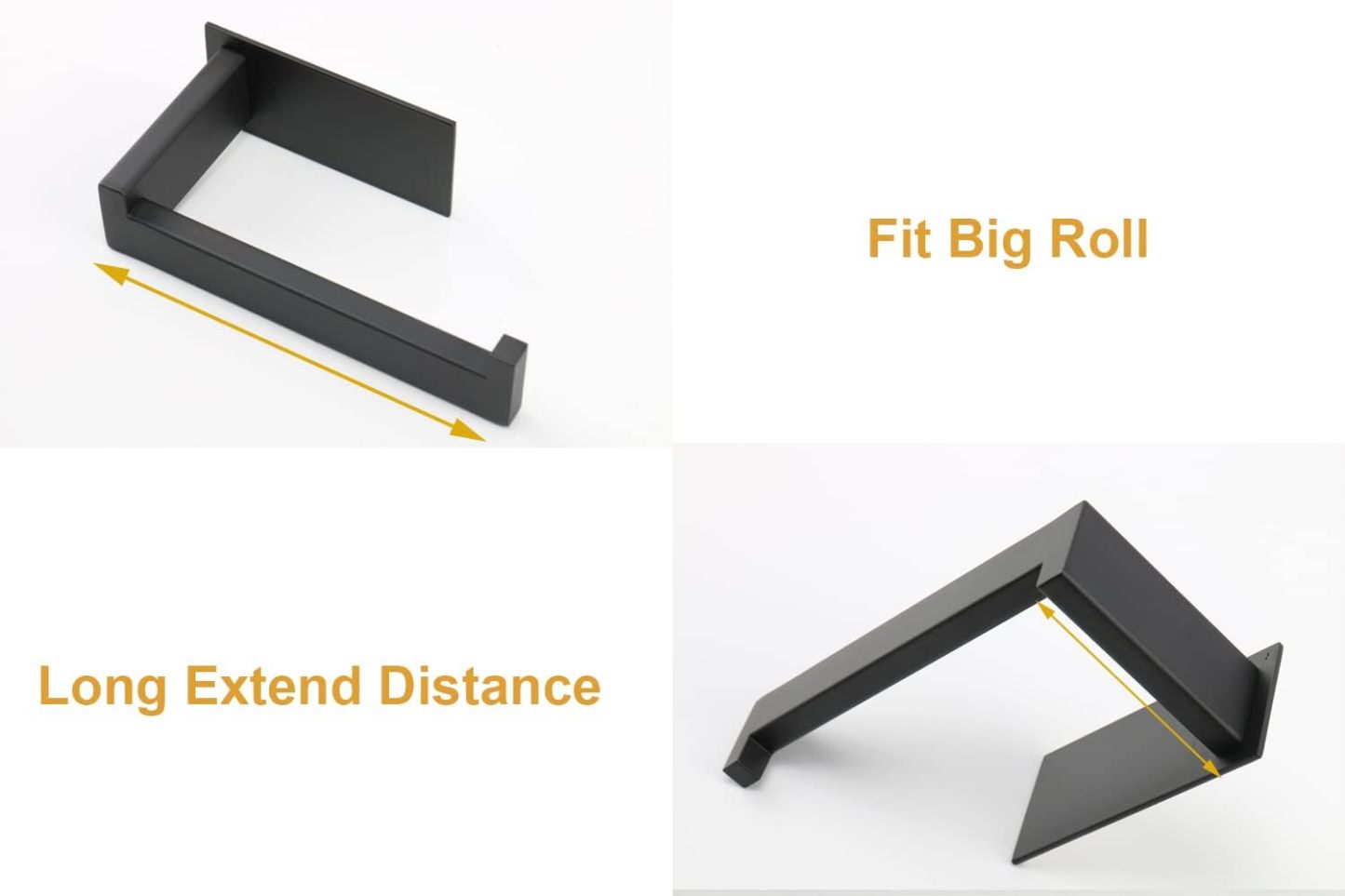 Self Adhesive Tissue Holder Stainless Steel Rustproof Paper Roll Holder, No Drilling Easy to Install