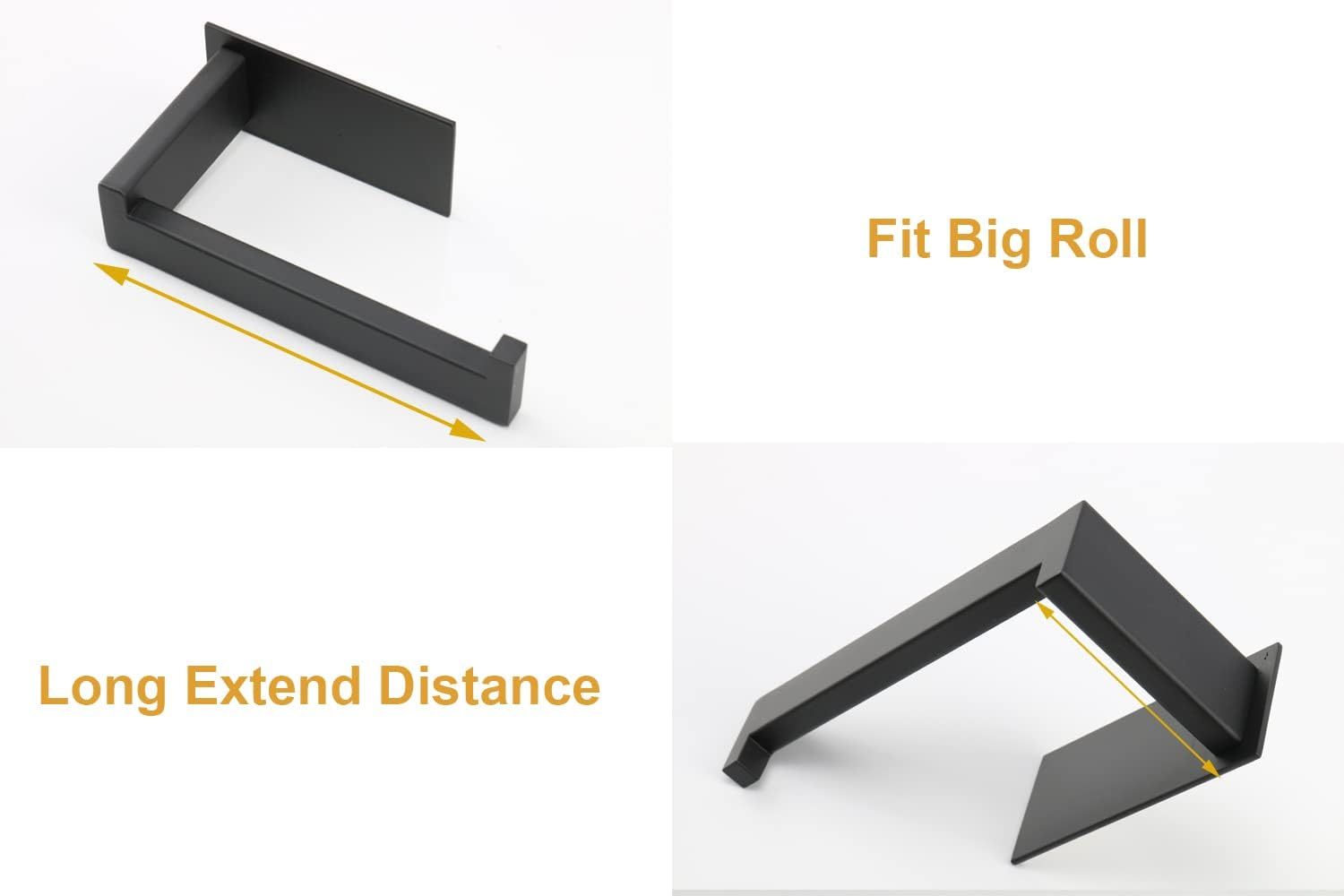 Self Adhesive Tissue Holder Stainless Steel Rustproof Paper Roll Holder, No Drilling Easy to Install