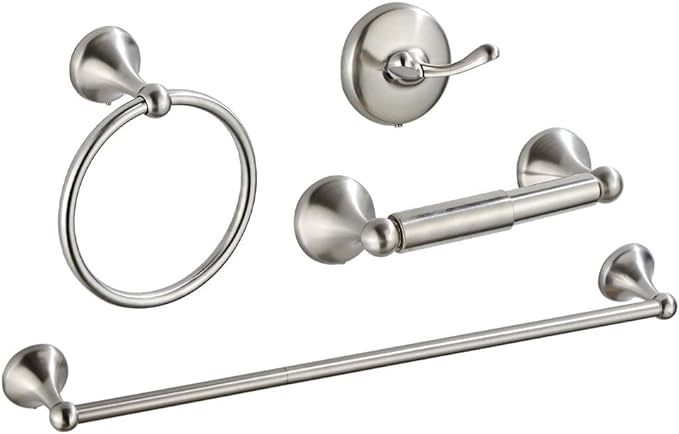 Wall Mounted Bathroom Hardware Accessories Set, Brushed Nickel