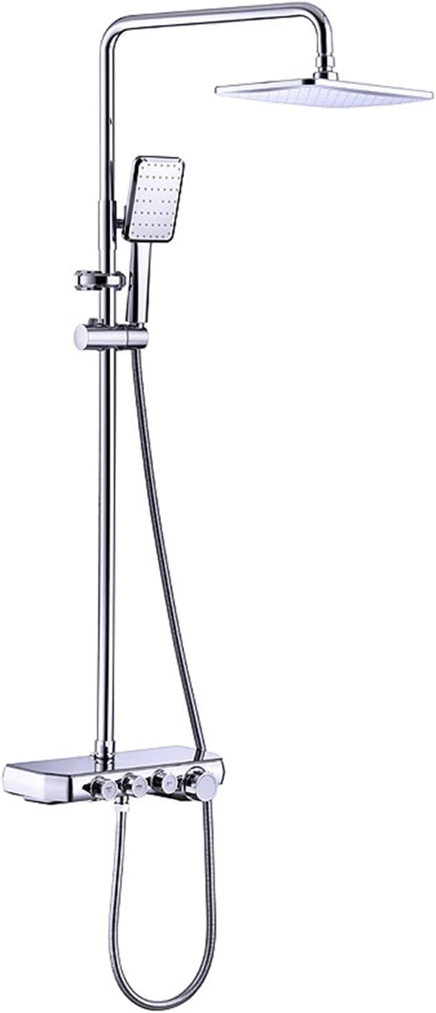 Shower head set household all-copper hot and cold water exposed shower bathroom