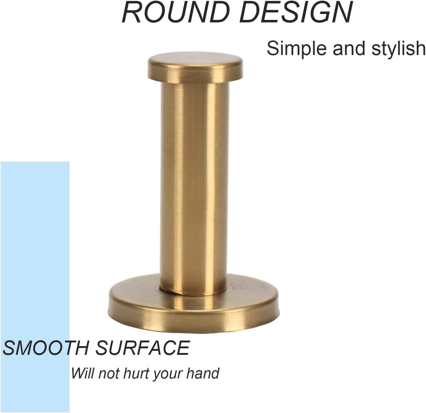 10 Pack Round Coat Hooks, Sturdy Wall Mounted Robe Hook, SUS 304 Stainless Steel Heavy Duty Clothes Hanger