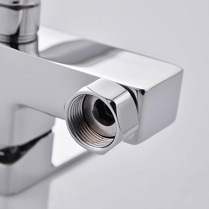 Wall Mounted Kitchen Faucet Brass Swivel Hot and Cold Water Double Hole Kitchen Sink Faucet