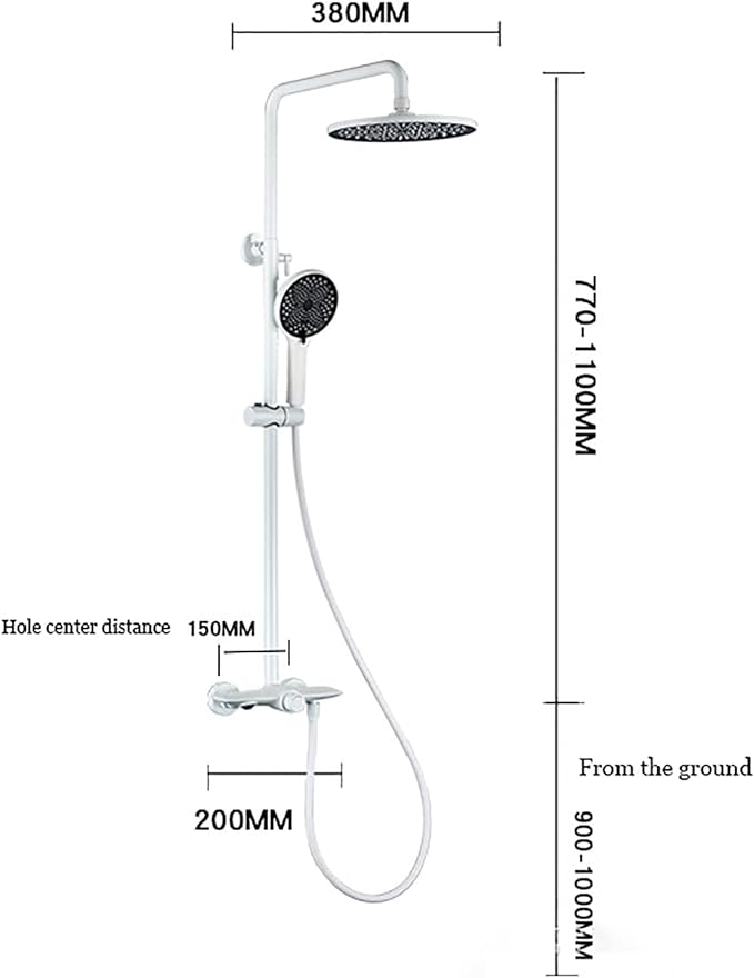 Shower System with 3 Functions Handheld Shower Faucet Set Wall Mounted
