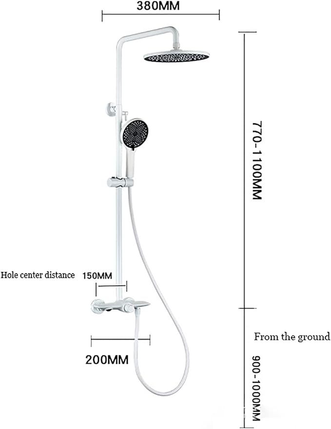 Shower System with 3 Functions Handheld Shower Faucet Set Wall Mounted