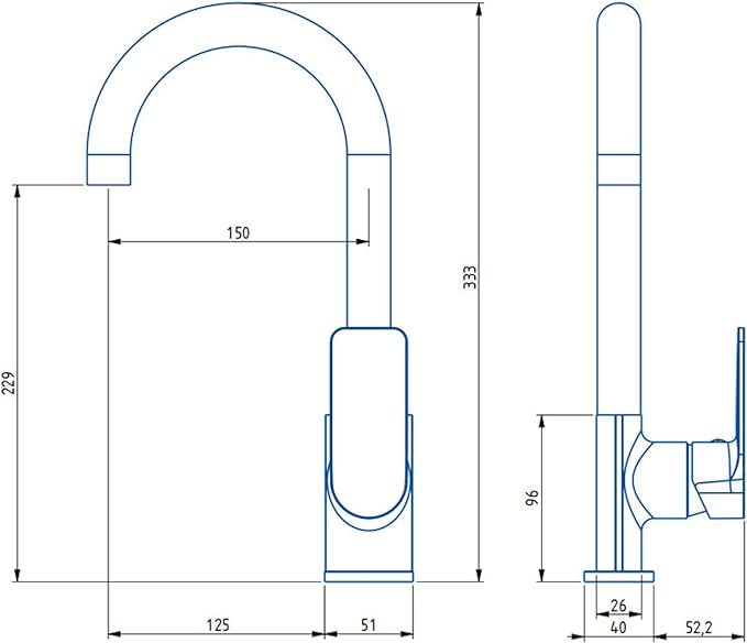 Kitchen Faucet Hot and Cold Splash Proof Rotatable Sink Faucet