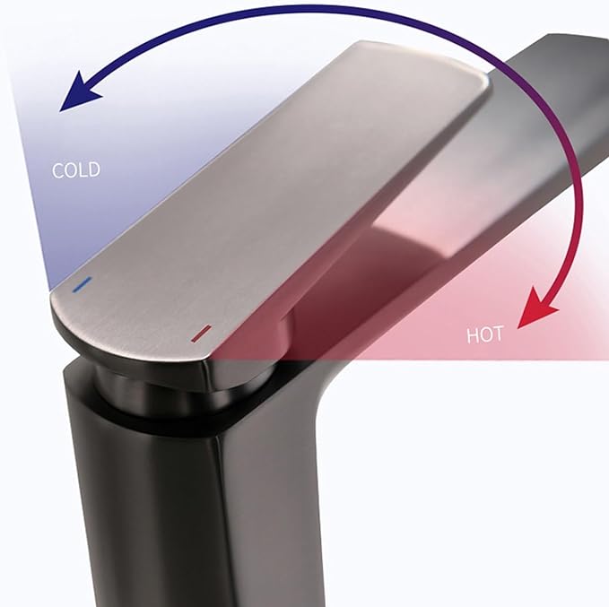 Above Counter Basin Brass Faucet, Light Luxury Single Handle Bathroom Sink Faucet