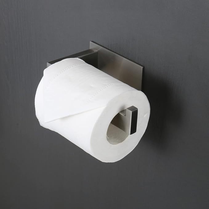 Self Adhesive Tissue Holder Stainless Steel Rustproof Paper Roll Holder, No Drilling Easy to Install
