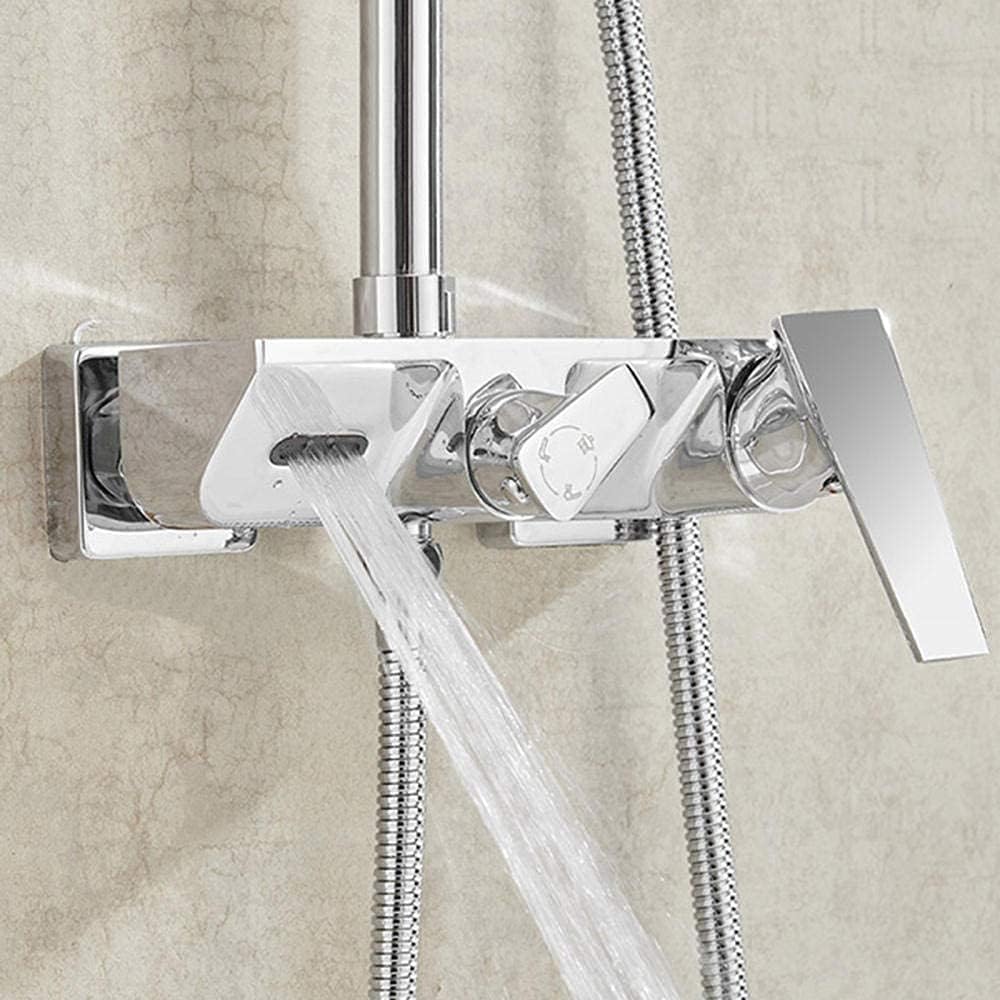 Bath Shower Mixer Set Shower System 10 Inch Square Rainfall Shower Head