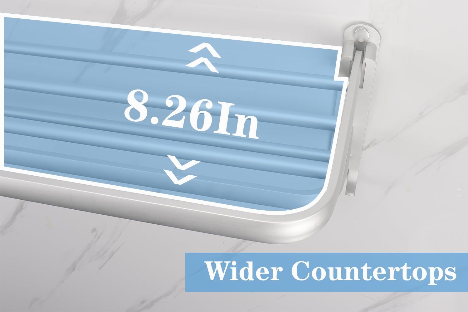 Bath Towel Holder with Double Towel Bar and Fold-able Towel Shelf, Rustproof Towel Organizer Wall Mounted Towel Storage Hanger