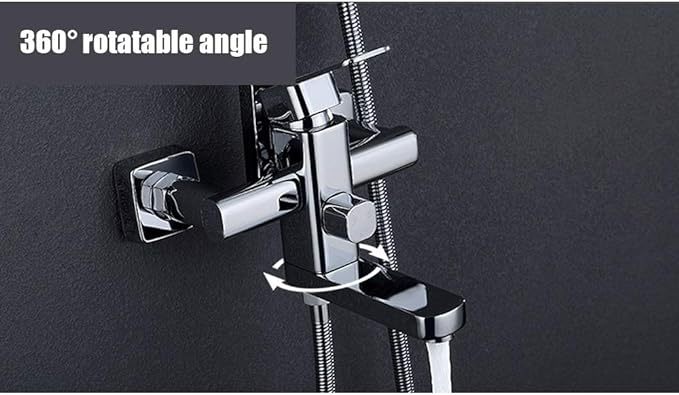 Bathroom Modern Metal Copper Silver Black Bathroom Shower Set