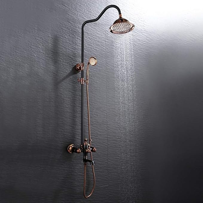 Shower Bath Set European Black Bronze Antique Bathroom Shower Set