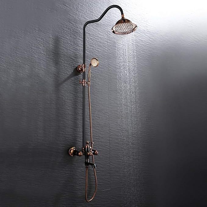 Shower Bath Set European Black Bronze Antique Bathroom Shower Set