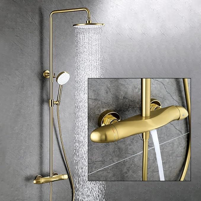 Shower System with Tub Spout and Hand Shower Faucet Set