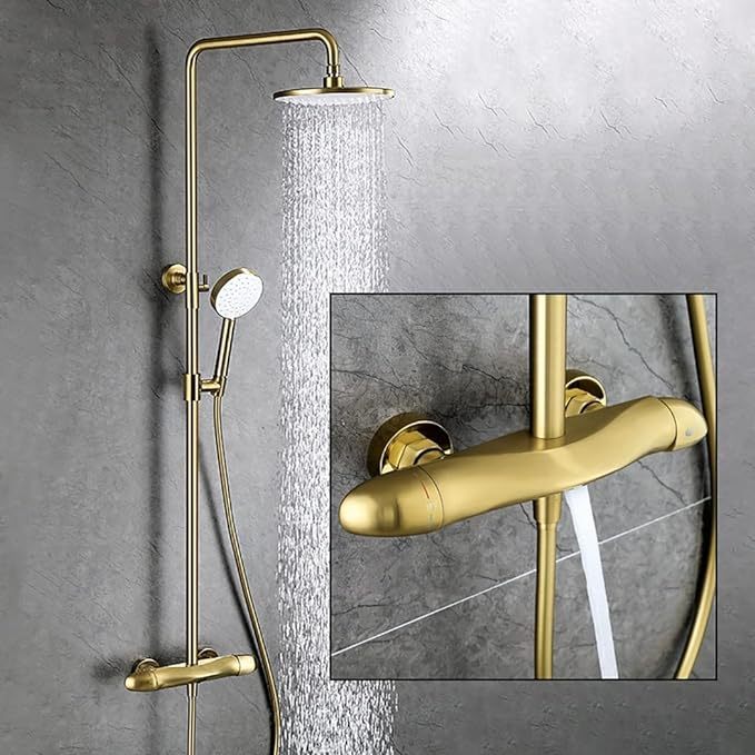 Shower System with Tub Spout and Hand Shower Faucet Set