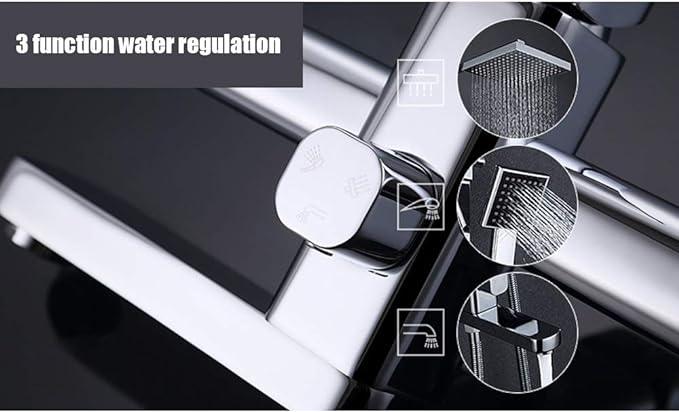 Bathroom Modern Metal Copper Silver Black Bathroom Shower Set