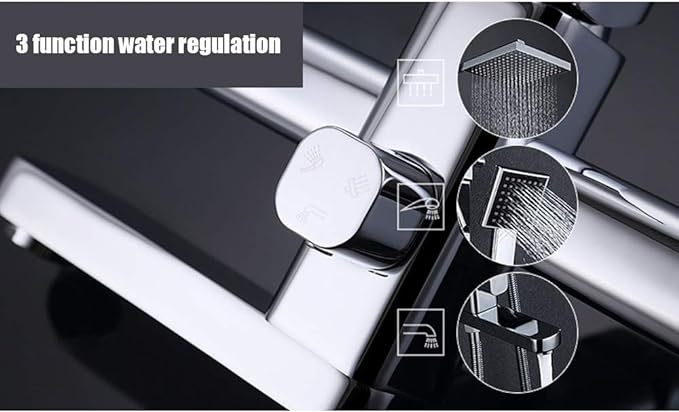 Bathroom Modern Metal Copper Silver Black Bathroom Shower Set