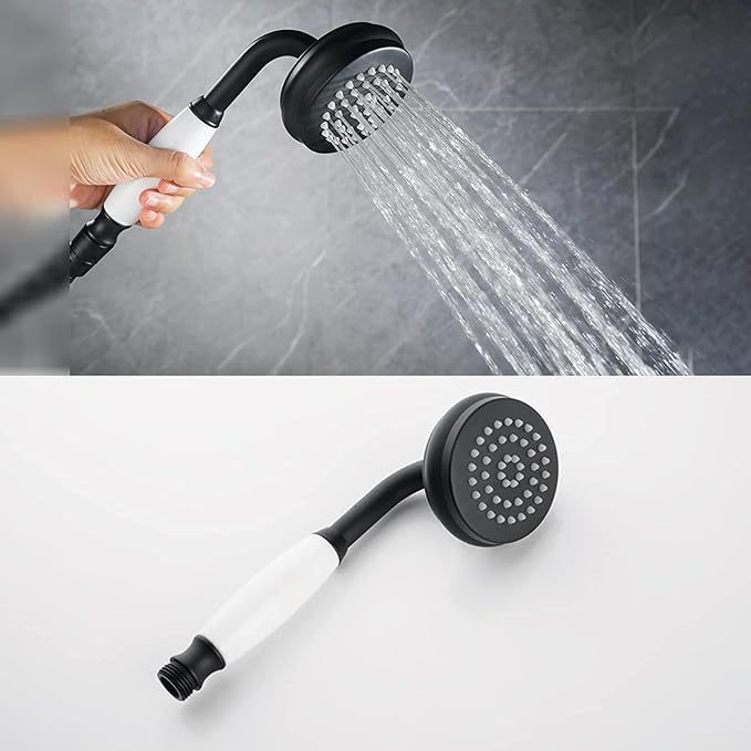 Handheld Shower Head Set with Hose Water Saving Shower Head ABS Round Hand Shower Head