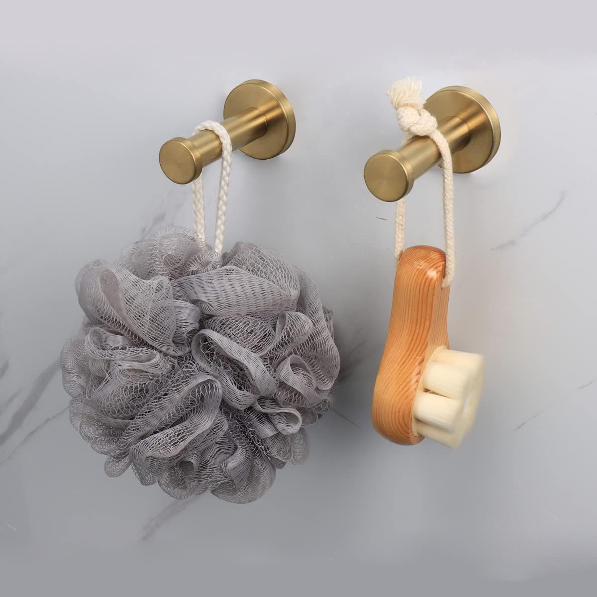 10 Pack Round Coat Hooks, Sturdy Wall Mounted Robe Hook, SUS 304 Stainless Steel Heavy Duty Clothes Hanger