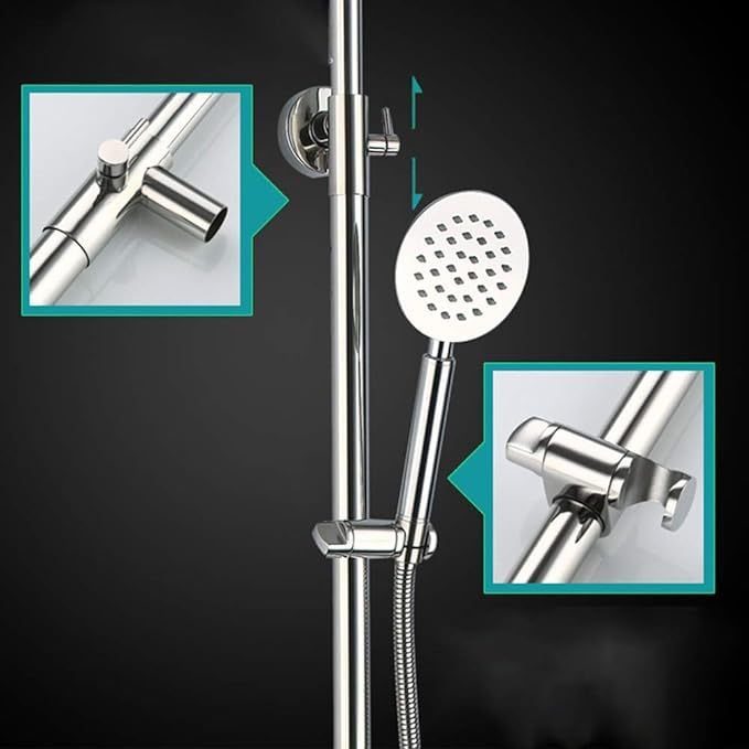 Sleek Mirror Shower Set 304 Stainless Steel, Hot and Cold, with Lifting Mirror and Bright Light