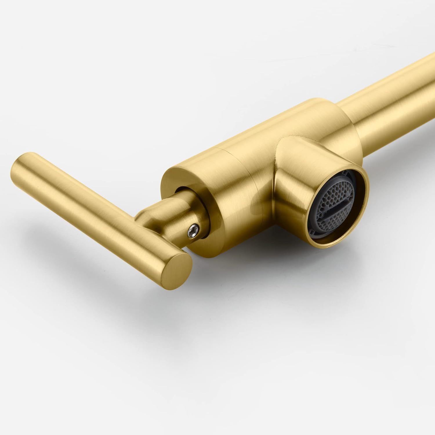 Gold Pot Filler Faucet Wall Mount Brass Kitchen Folding Faucet with Double Joint Swing Arms