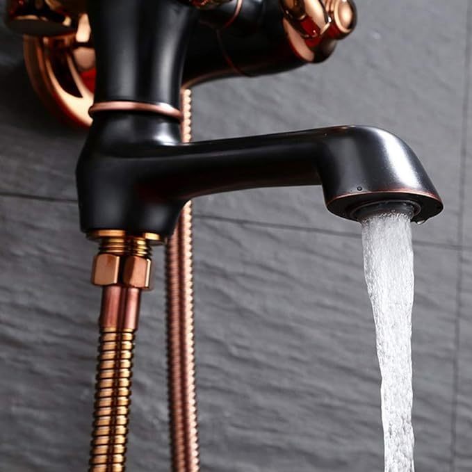 Shower Bath Set European Black Bronze Antique Bathroom Shower Set