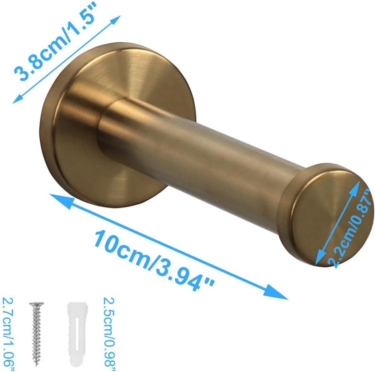 6 Pack Round Coat Hooks, Sturdy Wall Mounted Robe Hook, SUS 304 Stainless Steel Heavy Duty Clothes Hanger