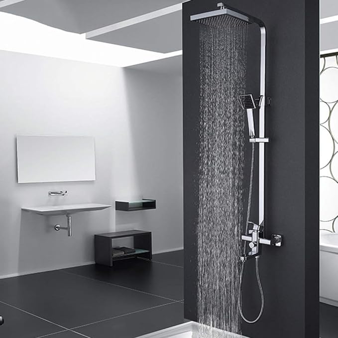 Bathroom Modern Metal Copper Silver Black Bathroom Shower Set
