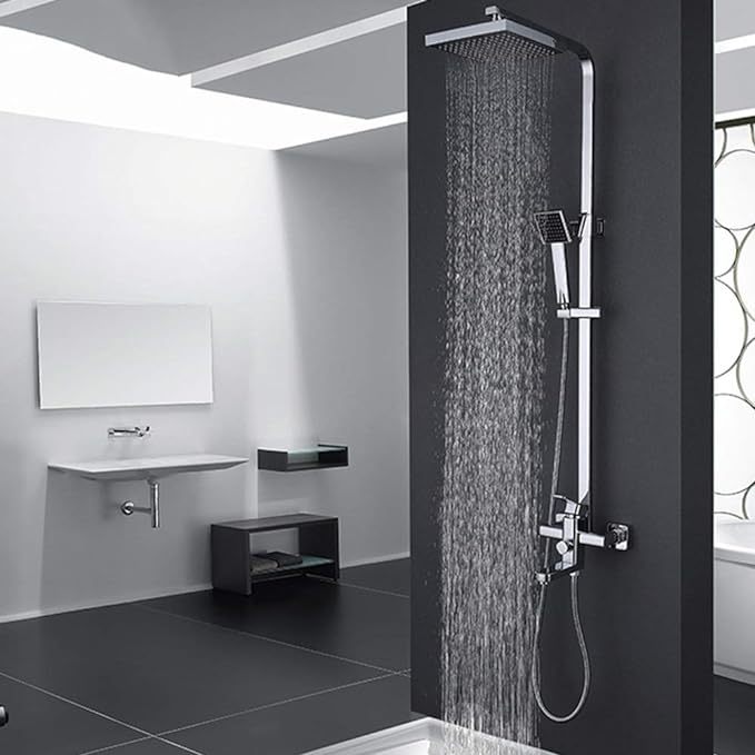 Bathroom Modern Metal Copper Silver Black Bathroom Shower Set