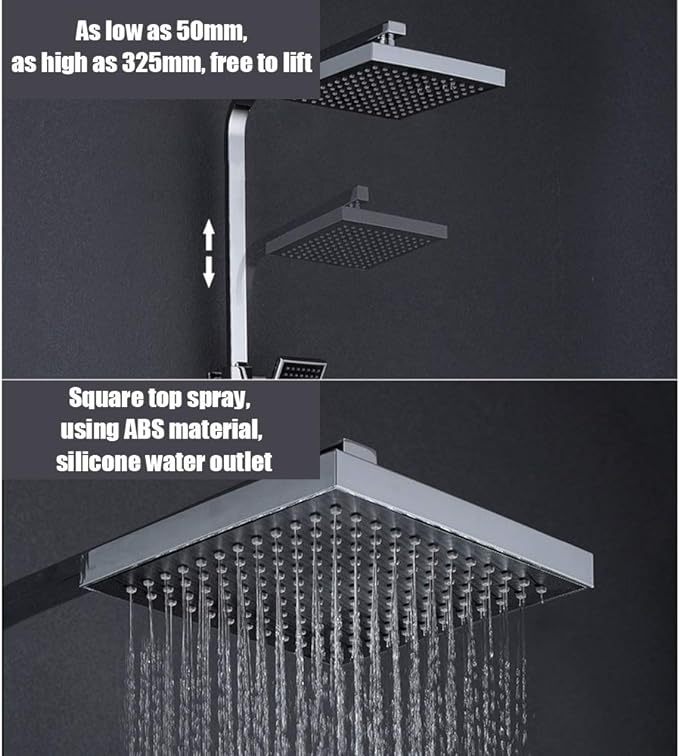 Bathroom Modern Metal Copper Silver Black Bathroom Shower Set