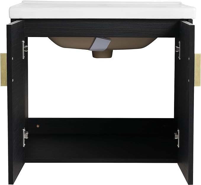 60-Inch Double Sink Vanity Modern Wall Mounted Bathroom Vanity