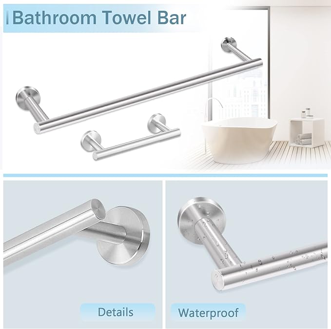 10 Piece Brushed Nickel Bathroom Hardware Set