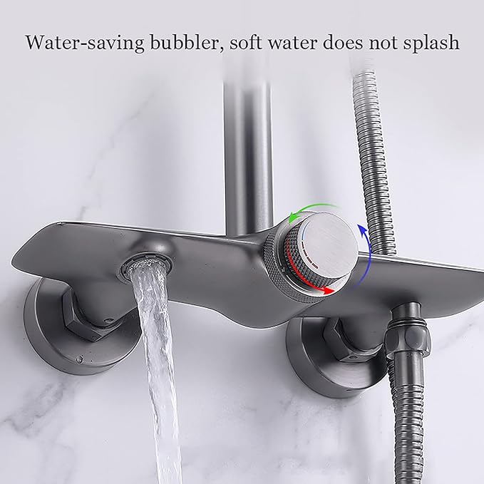 Shower System with 3 Functions Handheld Shower Faucet Set Wall Mounted