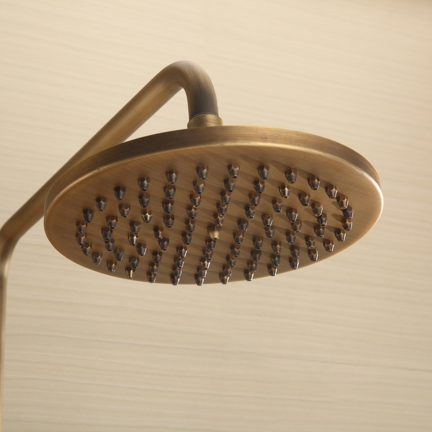 Antique Rain Shower System Set 8 Inch Rainfall Shower Head with Handheld Spray