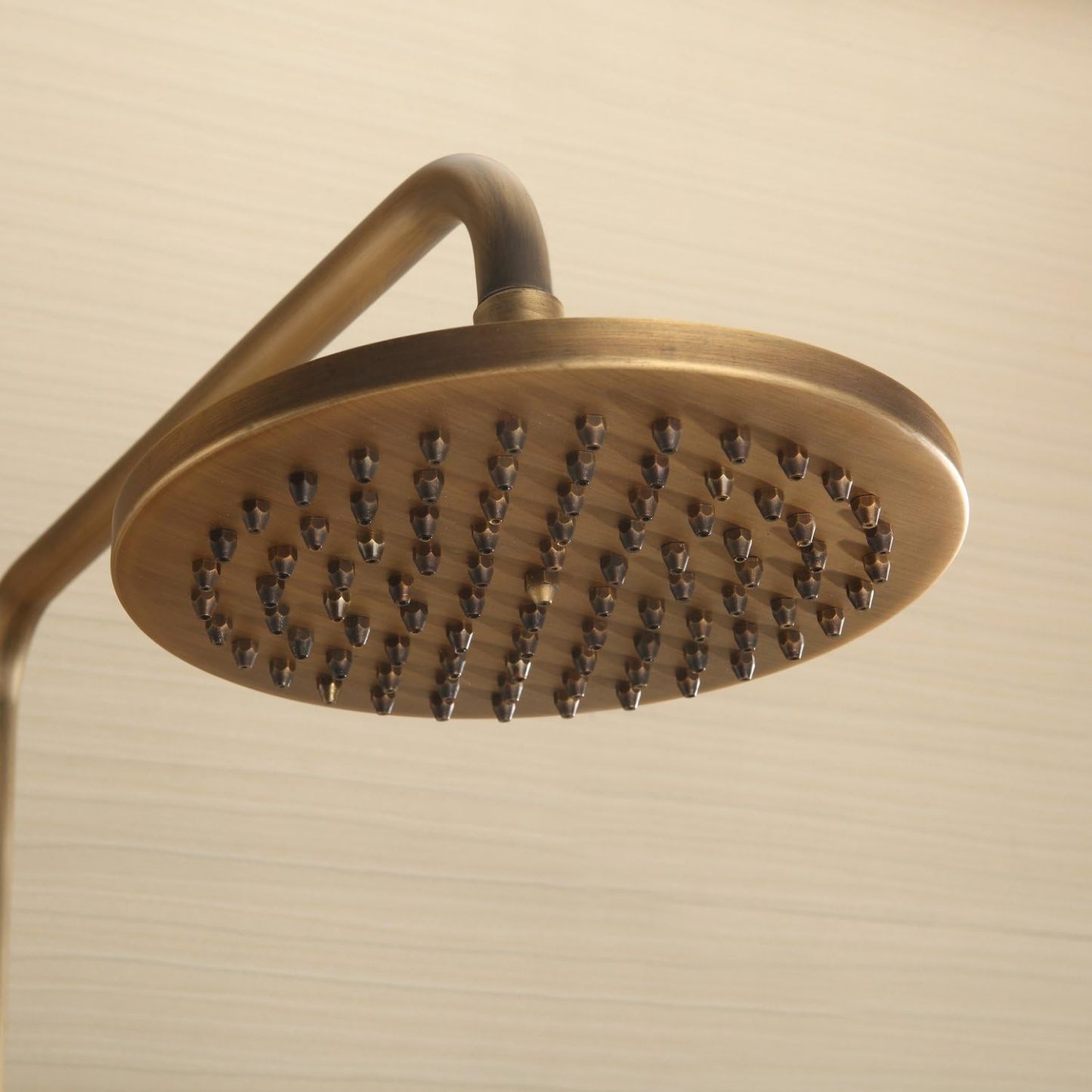 Antique Rain Shower System Set 8 Inch Rainfall Shower Head with Handheld Spray