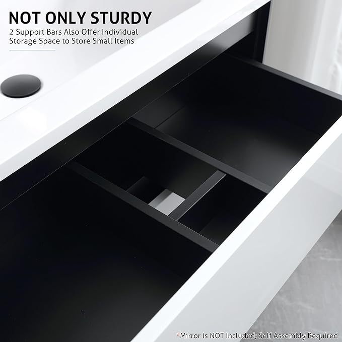 30" Bathroom Vanity Cabinet with Undermount Resin Sink Combo