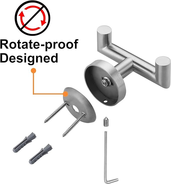 Towel Hooks for Bathrooms,Brushed Nickel Towel Hook for Kitchen Bathroom