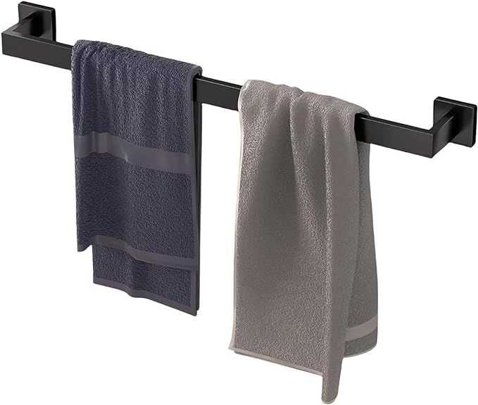 Black Towel Bar 24 Inch - SUS304 Stainless Steel Towel Rack Bathroom