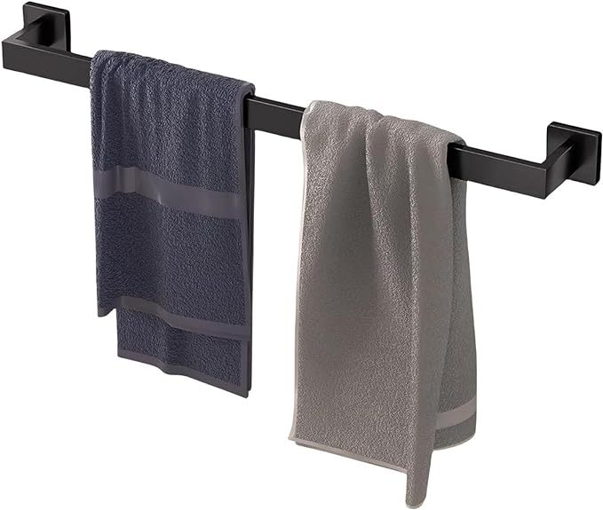 Black Towel Bar 24 Inch - SUS304 Stainless Steel Towel Rack Bathroom