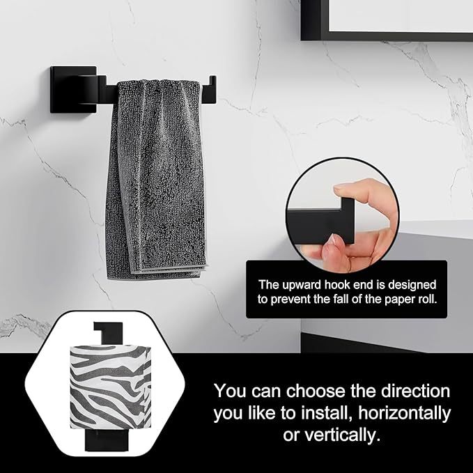 Modern Square Tissue Holders Wall Mount - SUS304 Stainless Steel