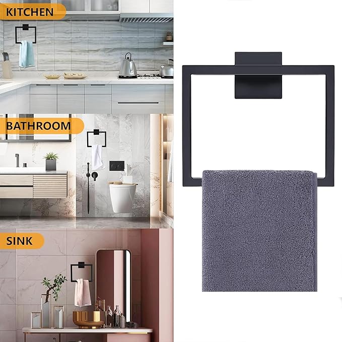 Modern Hand Towel Holder for Bathroom - SUS304 Stainless Steel Bathroom Towel Ring