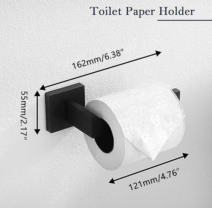 Modern Square Tissue Holders Wall Mount - SUS304 Stainless Steel