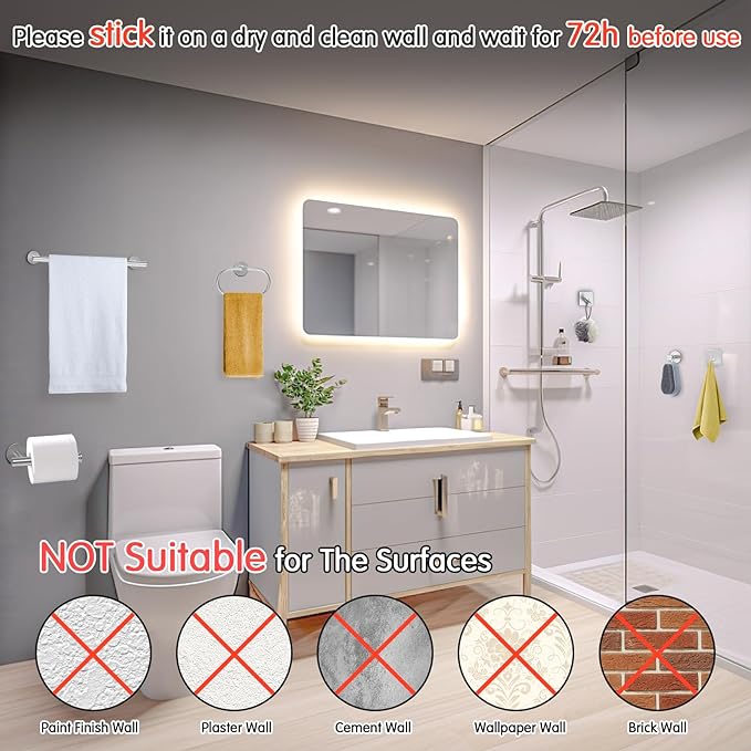 Bathroom Hardware Set, Brushed Nickel Bathroom Accessories