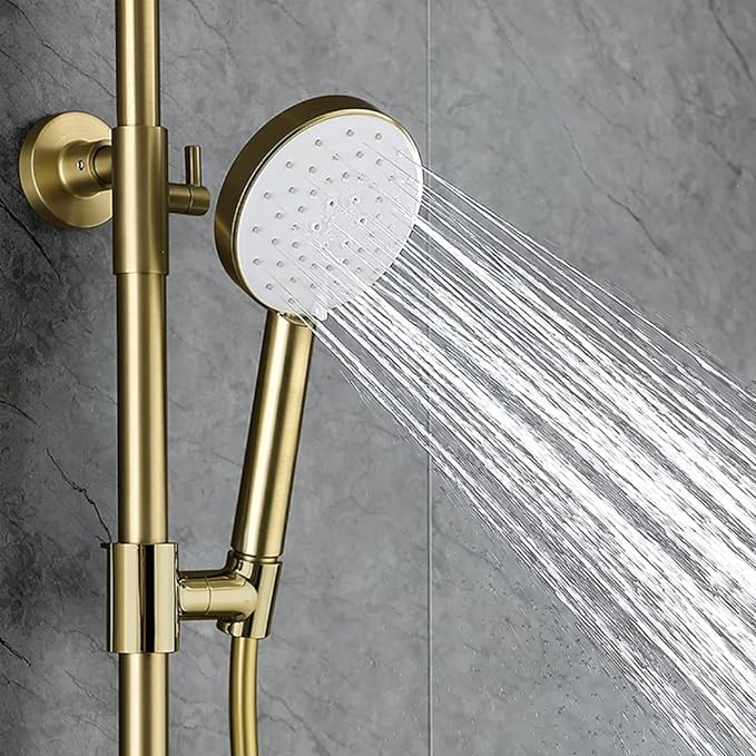 Shower System with Tub Spout and Hand Shower Faucet Set