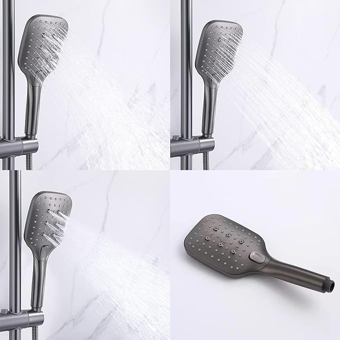 Shower System with 3 Functions Handheld Shower Faucet Set Wall Mounted