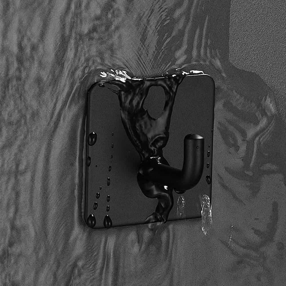 6 Pack Strong Self Adhesive Coat/Clothes Hooks, No Drilling Sticky Hooks, Heavy Duty 304 Stainless Steel Shower Wall Hook