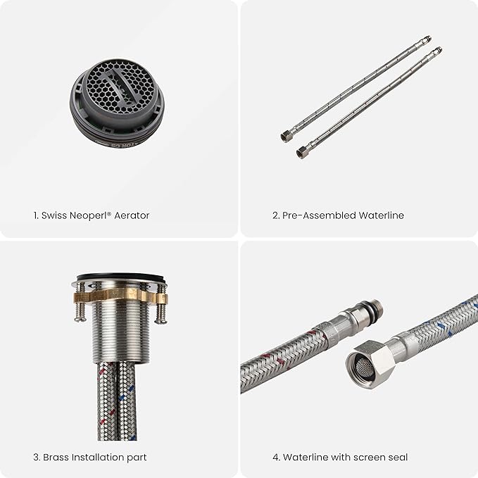 Single Handle Vanity Faucet for Bathroom Sink | Solid Brass High Arc Faucet