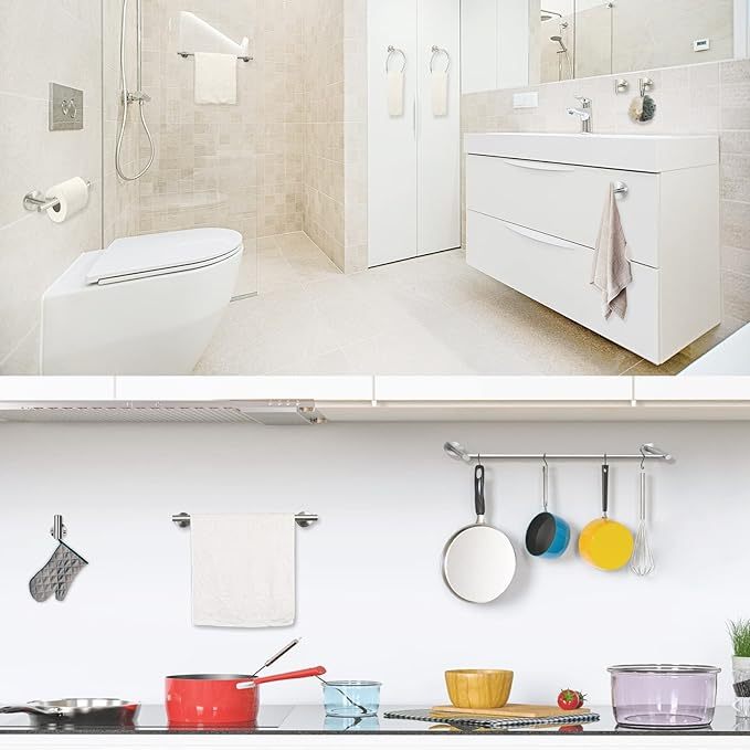 10 Piece Brushed Nickel Bathroom Hardware Set