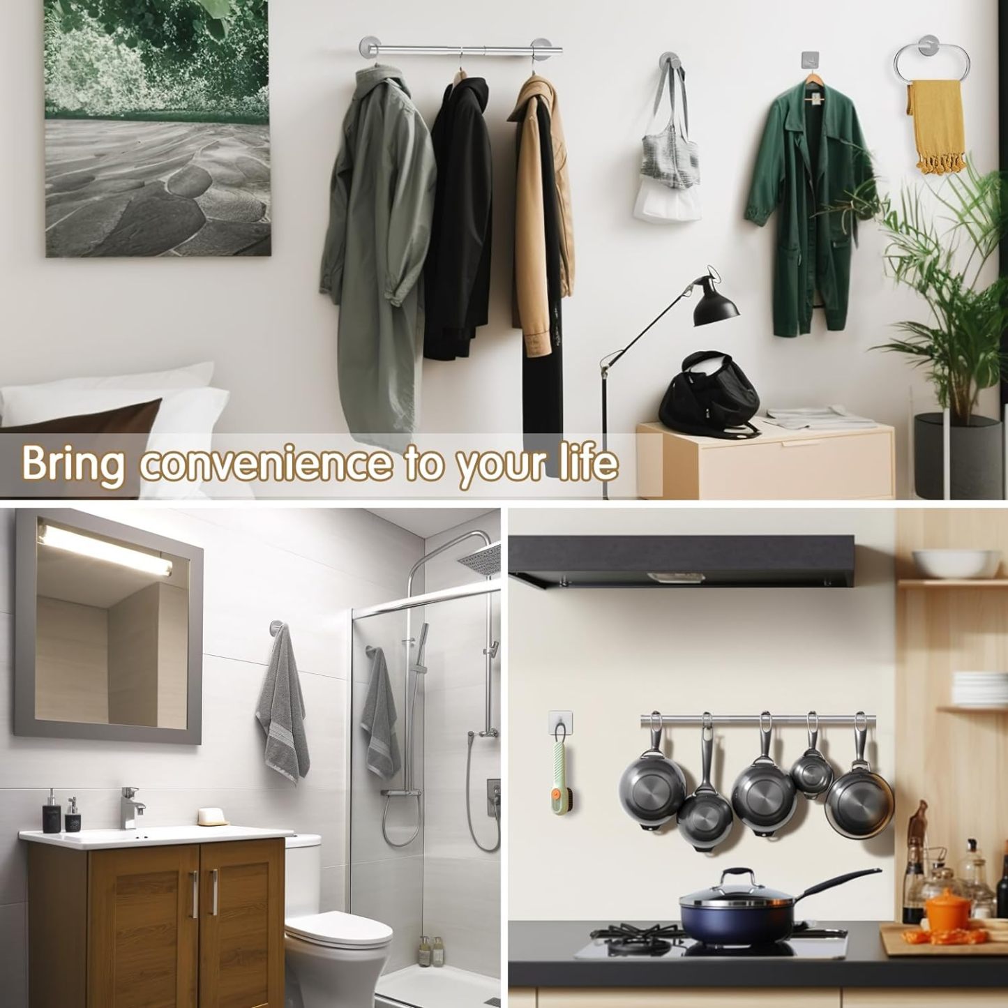 Bathroom Hardware Set, Brushed Nickel Bathroom Accessories