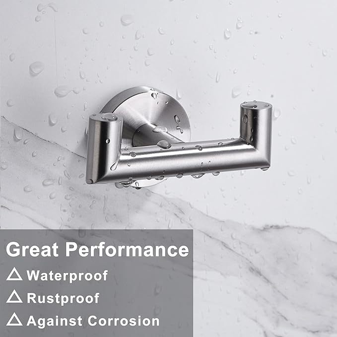 Towel Hooks for Bathrooms,Brushed Nickel Towel Hook for Kitchen Bathroom